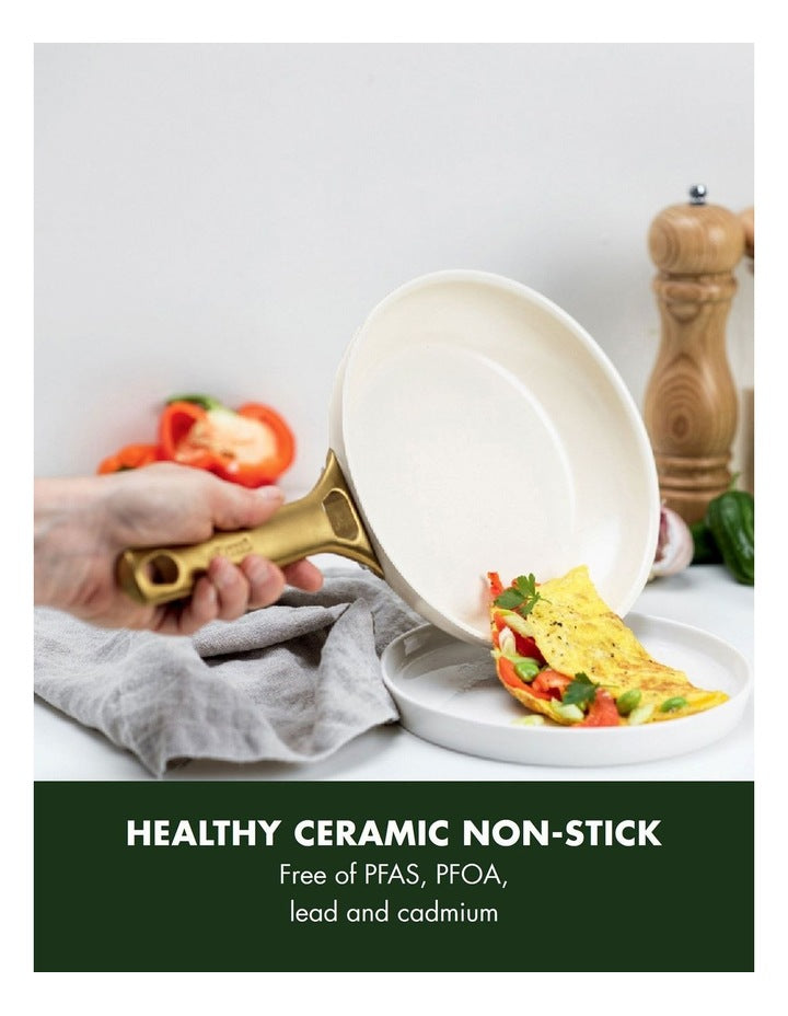Padova Frypan 28cm PFAS-free ceramic non-stick Cream White