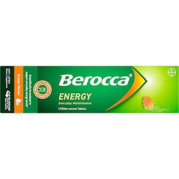 Berocca Vitamin B & C Orange Flavour Energy 15 pack