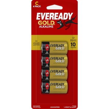 Eveready Gold C Alkaline Batteries 4 pack