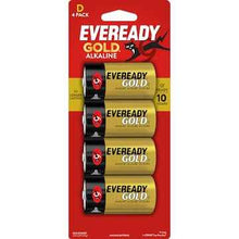 Eveready Gold D Alkaline Batteries 4 pack