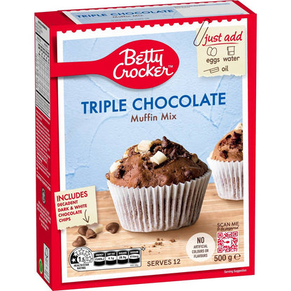 Betty Crocker Triple Chocolate Muffin Mix 500g