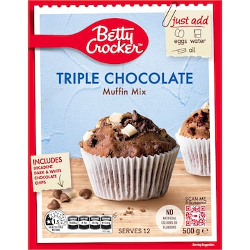 Betty Crocker Triple Chocolate Muffin Mix 500g