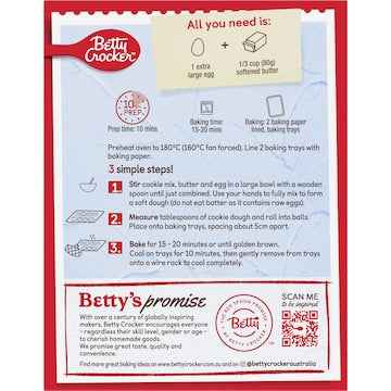 Betty Crocker Milk Chocolate Chunk Cookie Mix 485g