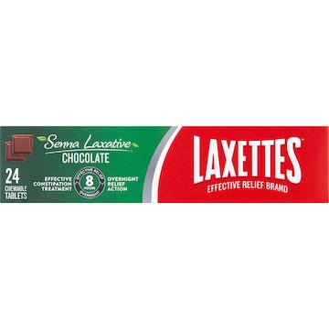 Laxettes Senna Chocolate Squares Laxatives 24 pack