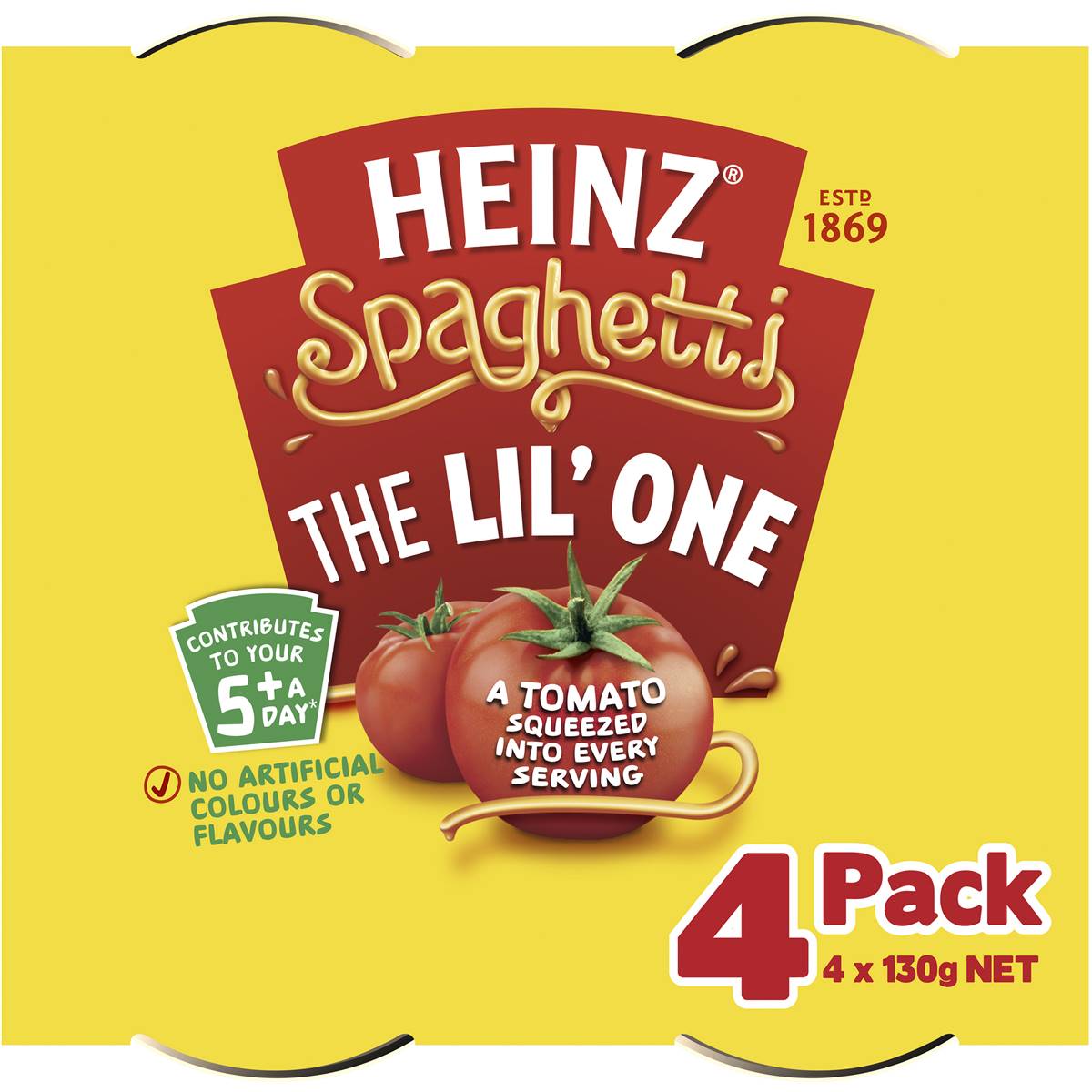 Heinz Spaghetti The Lil' One Multipack 130g x4 Pack