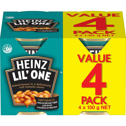 Heinz Beanz Canned Baked Beans In Tomato Sauce 130g x 4 pack