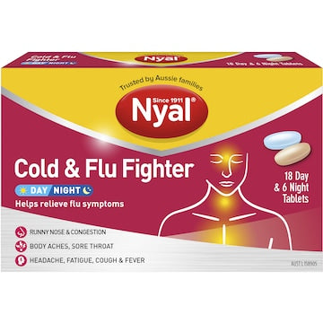 Nyal Cold & Flu Fighter Day & Night Tablets 24 pack