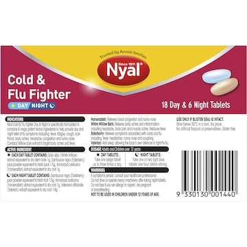 Nyal Cold & Flu Fighter Day & Night Tablets 24 pack