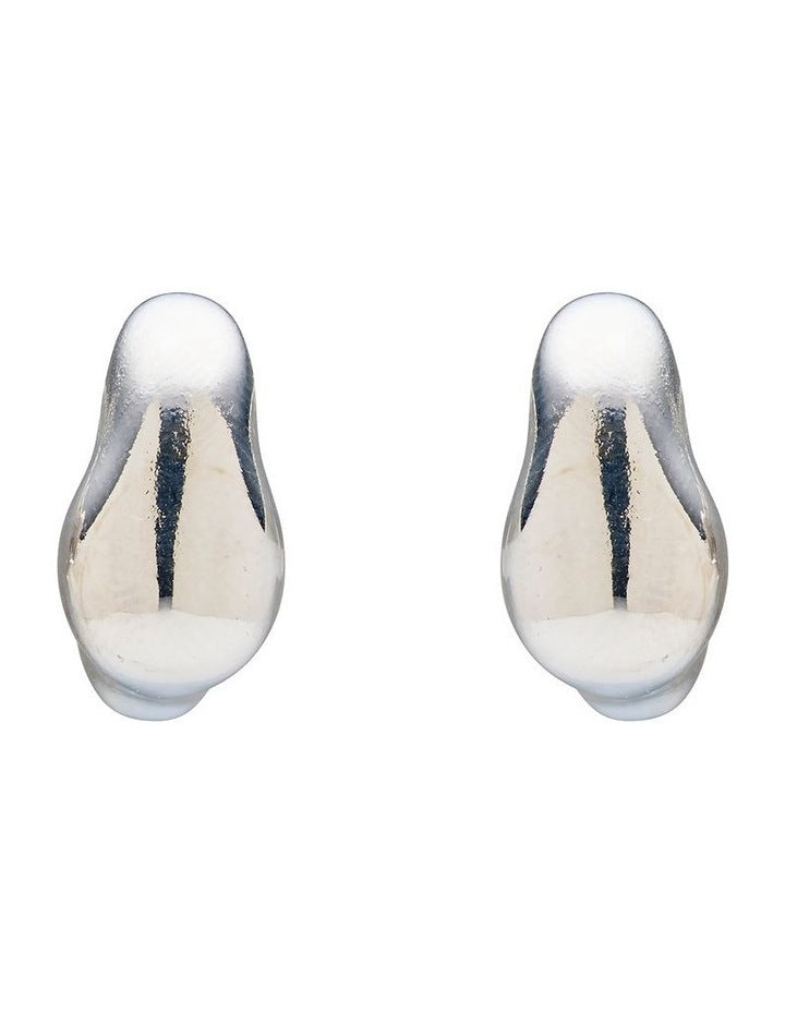 Small Stocky Hoop Earrings in Silver