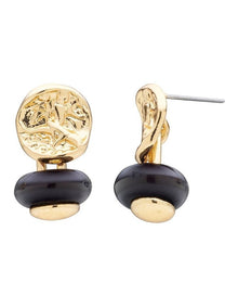Bauble Earrings in Black / Gold