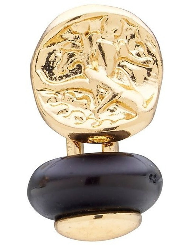 Bauble Earrings in Black / Gold