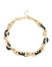Connective Necklace in Black / Gold