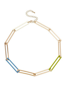 Gem Cup Link Necklace in Gold