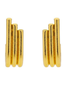Small Deco Earrings in Gold