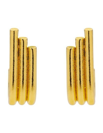 Small Deco Earrings in Gold