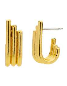Small Deco Earrings in Gold