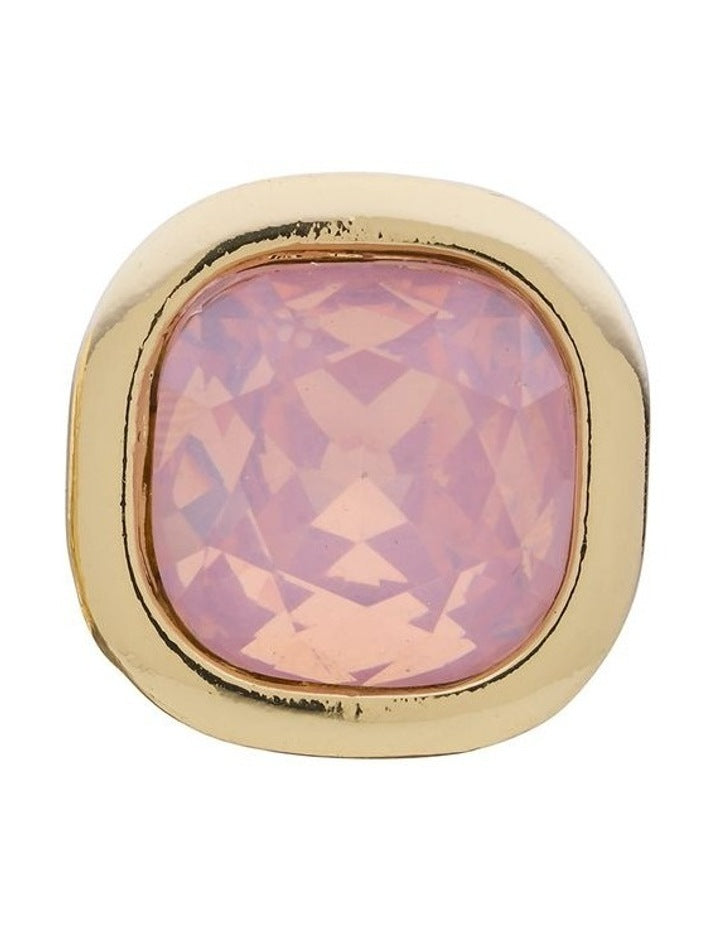 Glow Stone Clip Earrings in Pink