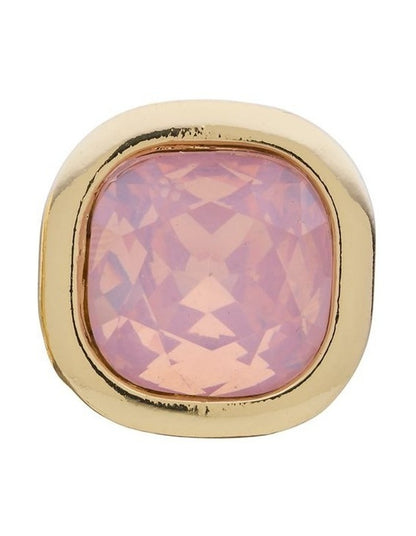 Glow Stone Clip Earrings in Pink