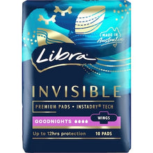 Libra Invisible Pads Goodnights With Wings 10 pack