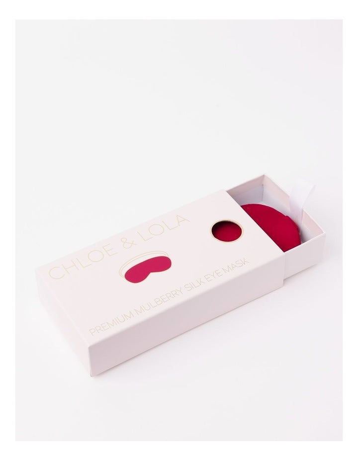 Silk Eye Mask in Red