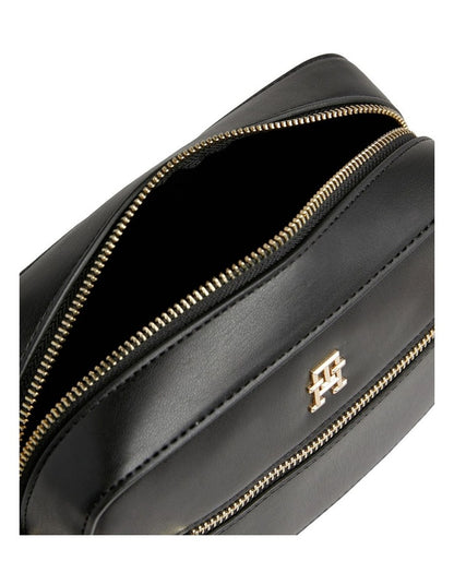 Iconic Camera Bag in Black with Stripe Strap