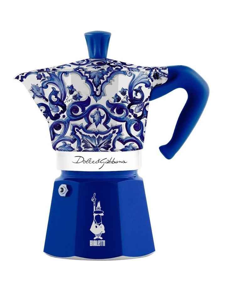 D&G Moka Express 6 Cup Blue Med