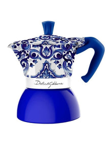 Moka Induction 4 Cup in Blue Med