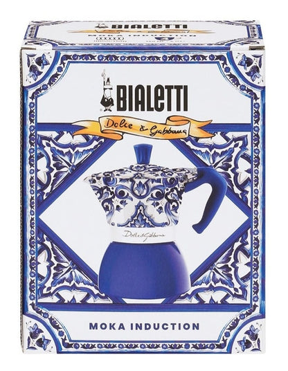 Moka Induction 4 Cup in Blue Med