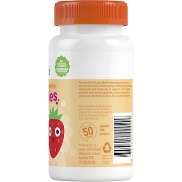 Pentavite Daily Multivitamin Kids Pastille Gummies Strawberry 60 pack