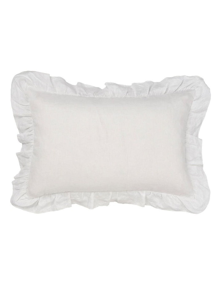 Nimes Ruffle Cushion 40x60cm in White