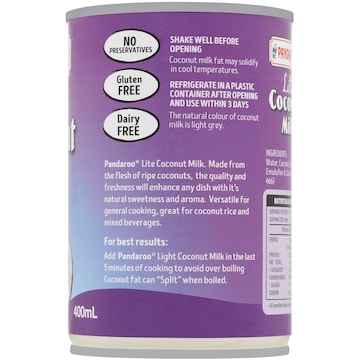 Pandaroo Lite Coconut Milk 400mL