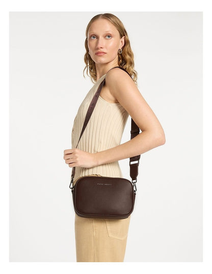 Plunder with Webbed Strap Crossbody Bag in Cocoa