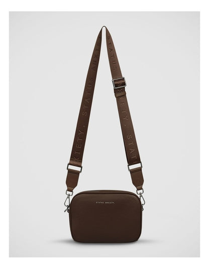 Plunder with Webbed Strap Crossbody Bag in Cocoa