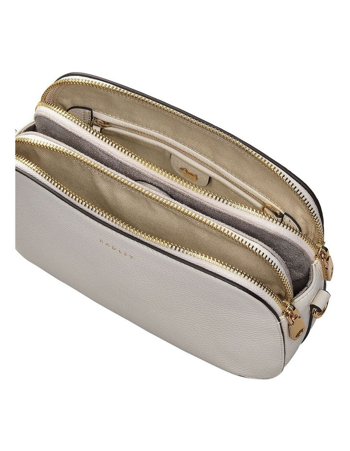 Dukes Place Ziptop Crosbody Bag in Chalk