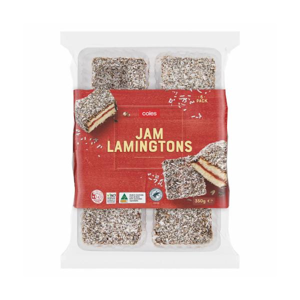 COLES JAM LAMINGTON 6PK