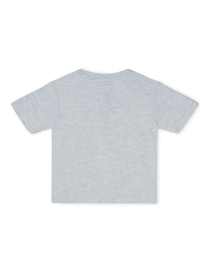 The New Nation Tee (0-2 Years) in Light Grey