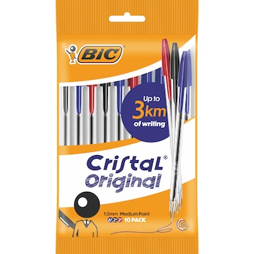 BIC Cristal Original Ballpoint Pen Assorted Colours 10 pack
