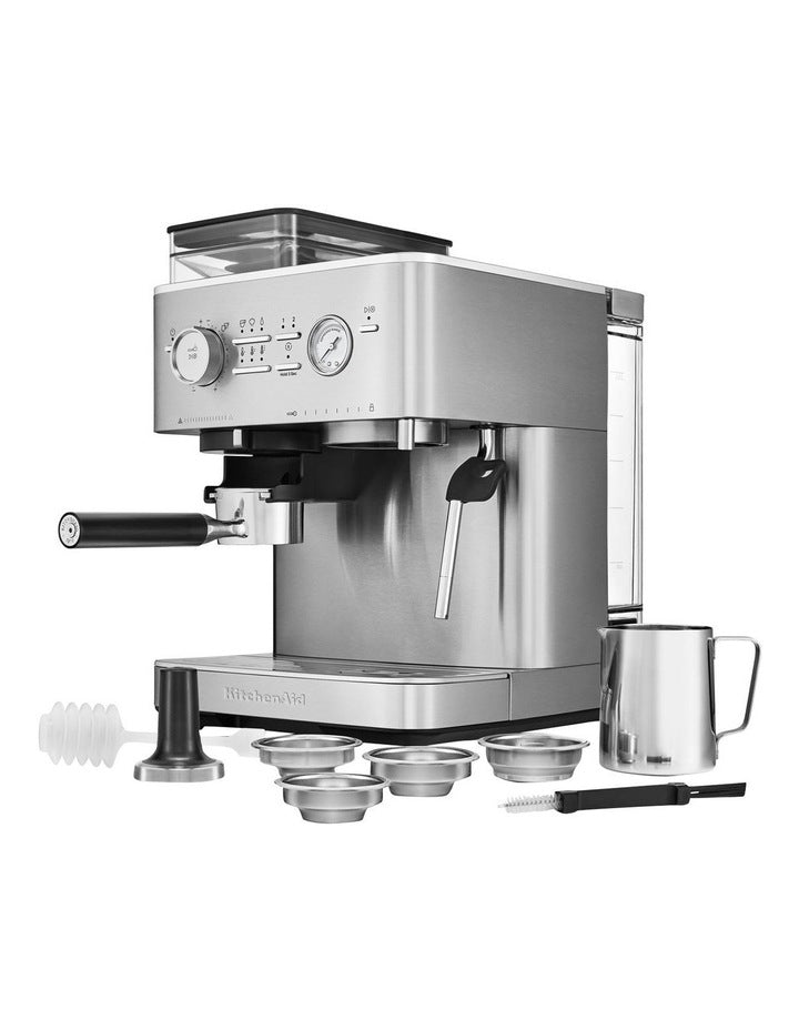 Semi Automatic Espresso Machine with Burr Grinder in Stainless Steel 5KES6551ASX