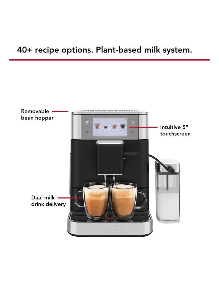 Fully Automatic Espresso Machine with Milk Container in Cast Iron Black 5KES8558ABK