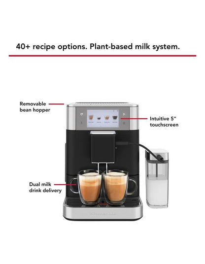 Fully Automatic Espresso Machine with Milk Container in Cast Iron Black 5KES8558ABK