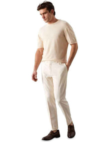 X-Slim Linen Twill Suit Pant in Chalk