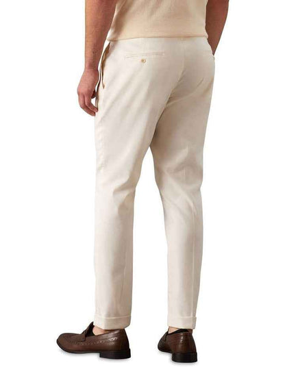 X-Slim Linen Twill Suit Pant in Chalk