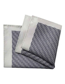 Geometric Pocket Square in Grey
