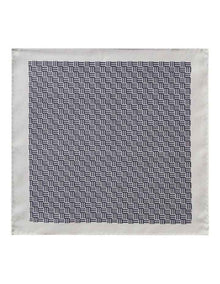 Geometric Pocket Square in Grey