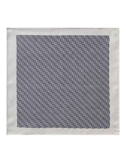 Geometric Pocket Square in Grey