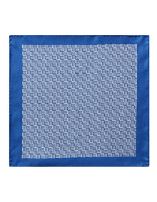 Geometric Pocket Square in Blue