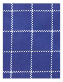 Pocket Square Check in Navy