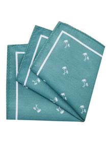 Pocket Square in Floral Green