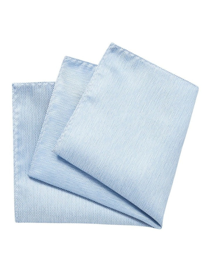 Pocket Square in Dobby Blue