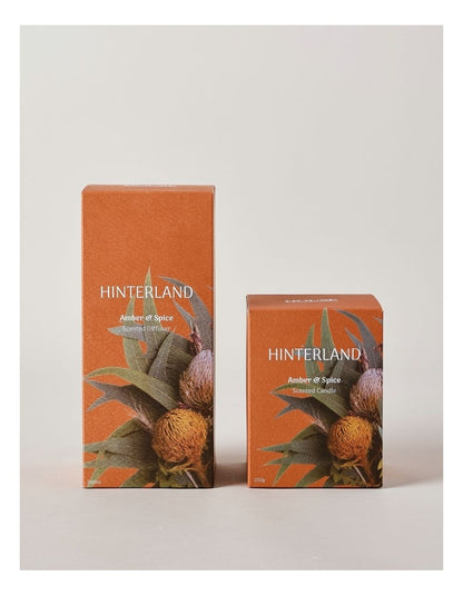 Hinterland Candle in Amber & Spice 250g in Brown